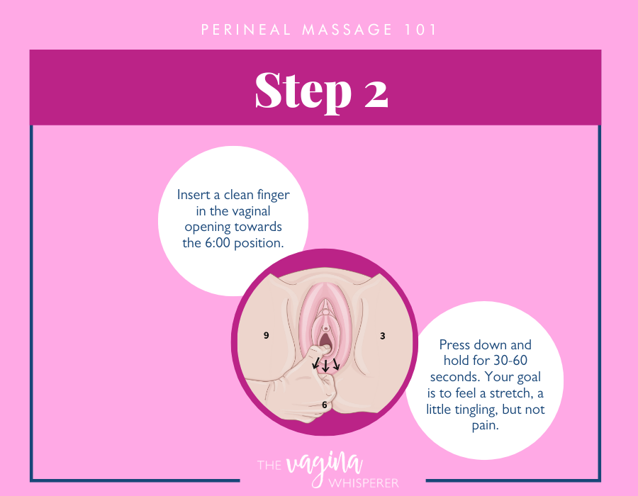 How to do perineal massage during pregnancy step 2
