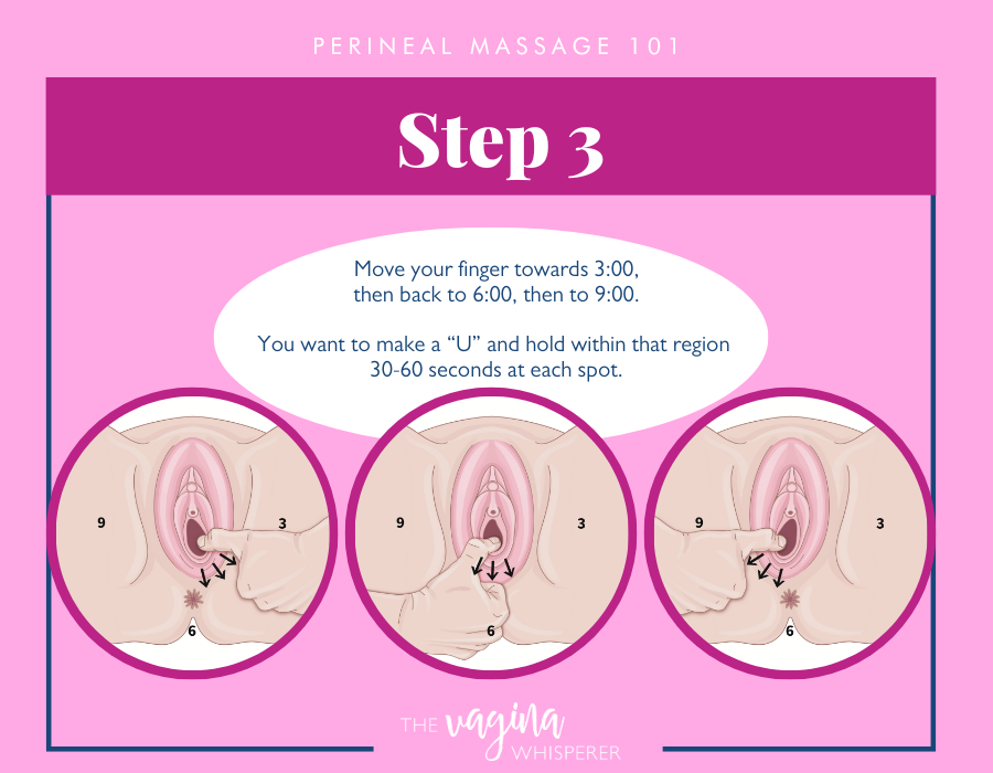 How to do perineal massage during pregnancy step 3